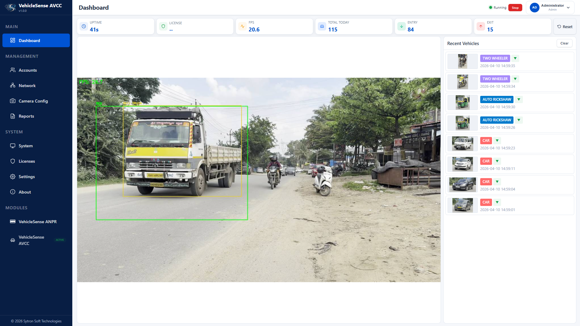 VehicleSense AVCC Dashboard